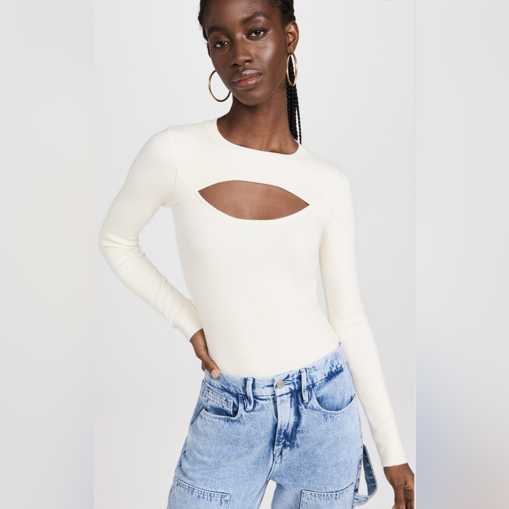 Good American Cut Out Rib Top in Navy  Size 1/2 - Small